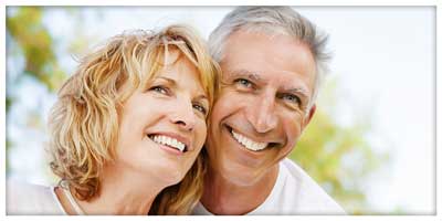 Older Couple with Dental Implants